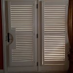 Frenchdoorswithcutouttoaccomodateapistolgriphandle Shutter ColumbiaBlindsandShutters