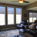 Comfortex Motorized Roller Shades with Silver Screen UV Ultra Violet protection installed by Columbia Blinds and Shutters in Columbia Missouri