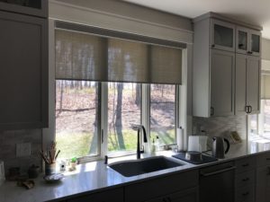 DesignerRollerShadesWithDecorativeFabricsinCordlessorMotorizedinstalledbyColumbiaBlindsandShutters