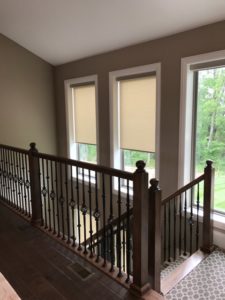 DesignerRollerShadesWithDecorativeFabricsinCordlessorMotorizedinstalledbyColumbiaBlindsandShutters