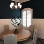 Shutters are a perfect complement for arched windows installed by Columbia Blinds and Shutters